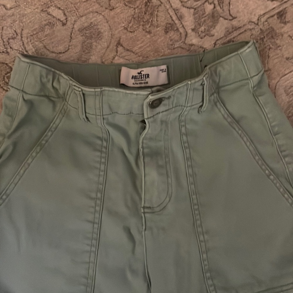 Hollister cargo jeans mint green size small